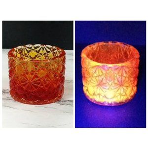 Degenhart Glass Daisy Button Trinket Paperweight Open Salt Vtg